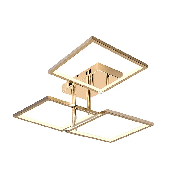 Bethel Gold Stainless Steel Square Block Flush Mount TR38GD