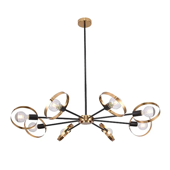 Bethel Black & Brushed Brass Ceiling Fixture TR74C43BR