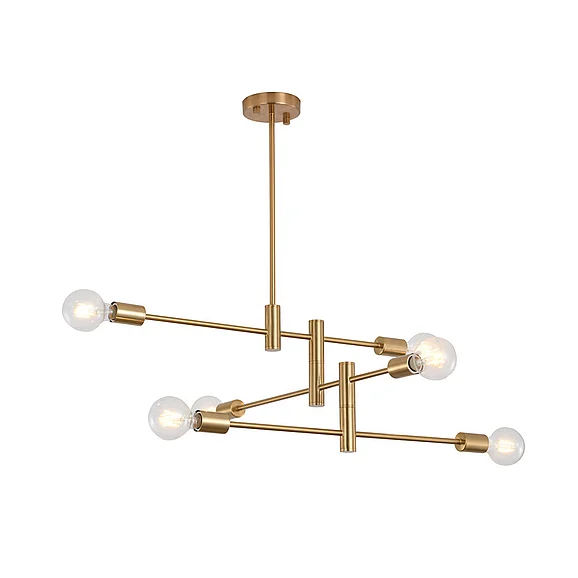 Bethel Three Tier Brushed Bronze Pipe Arm Ceiling Fixture TR77C35BR