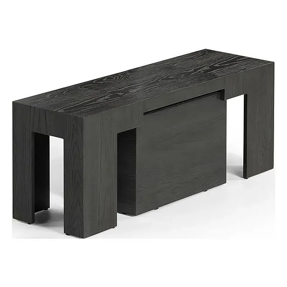 Transformer Table Extendable Dining Bench in Smoked Hickory 10122