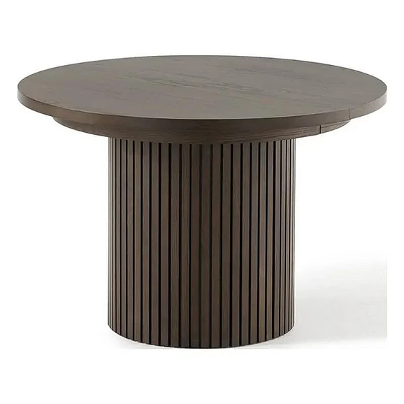 Transformer Table Round Dining Table w/ 3 Panels in Royal Walnut 13035;13535