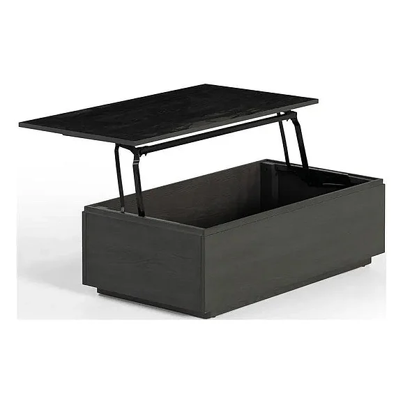 Transformer Table Coffee Table - Panel Storage in Smoked Hickory 20422