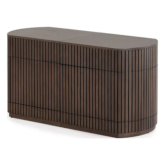 Transformer Table Round Sideboard in Royal Walnut 23335
