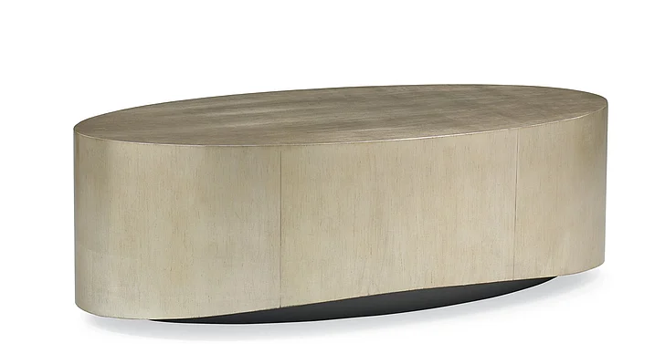 Caracole Furniture Classic Come Oval Here Cocktail Table in Pompeii TRA-COCTAB-012