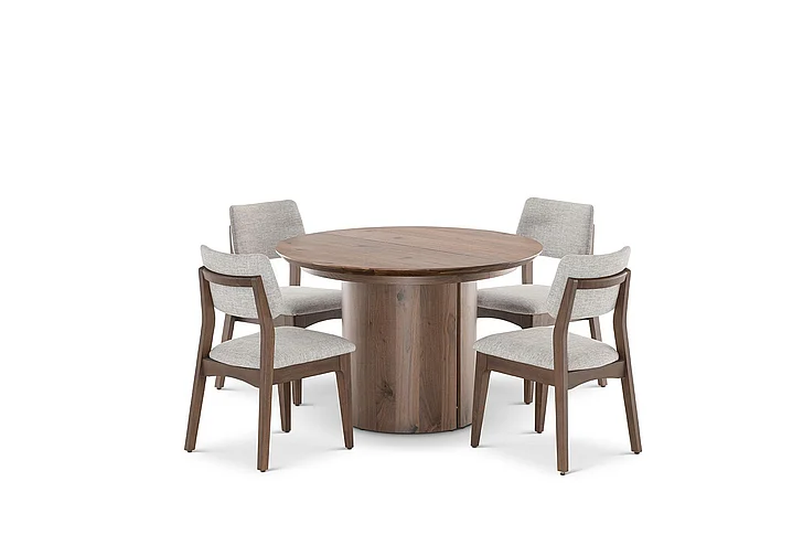 Transformer Table Eclipse Extendable 6pc Dining Set in Royal Walnut