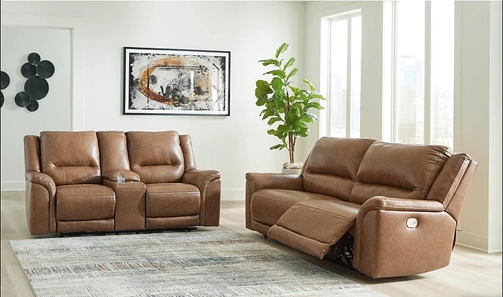 Trasimeno Power Recliner 2Pc Living Room Set in Caramel