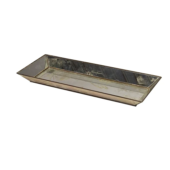 Worlds Away Tray Rectangular Ant Mirror Tray TRAY AMR