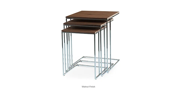 SohoConcept Three End Nesting Table - Chrome