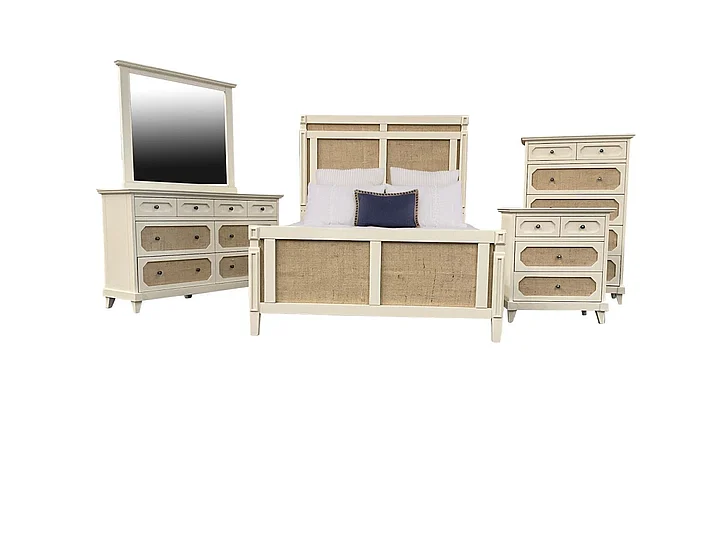 Split Nickel Trisha 2pc Panel Bedroom Set
