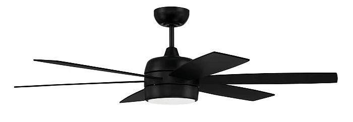 Craftmade Trevor 52" 6-Blade Indoor/Outdoor (Damp)Ceiling Fan in Flat Black TRV52FB6-NWF