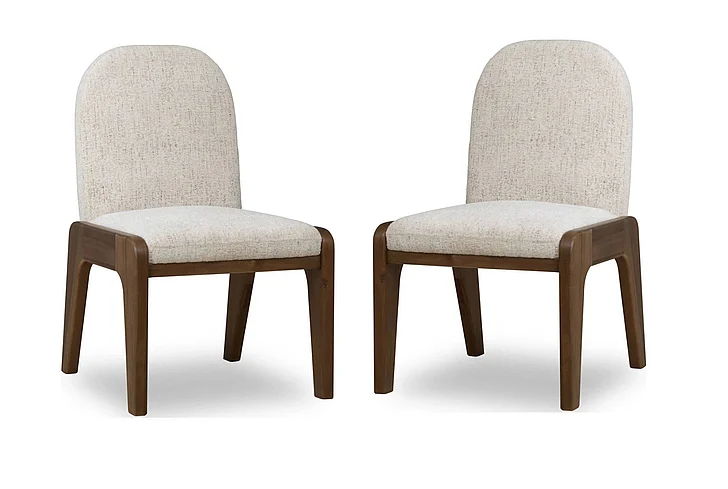 Modus Furniture Xolani Chenille Upholstered Dining Chair in Chinchilla and Impala TTXU63 (Set of 2)