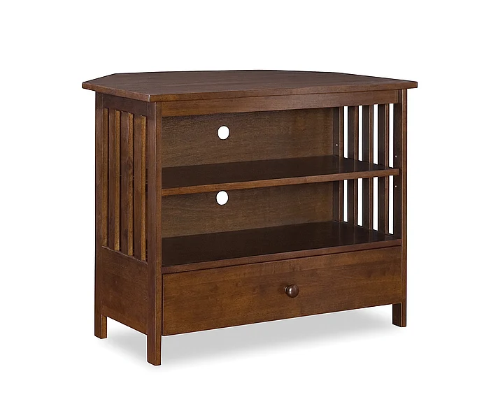 John Thomas Furniture Home Accents Mission Corner TV Stand in Espresso TV581 -27