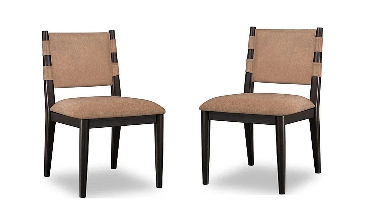 Modus Furniture Koko Wood/Upholstered Side Chair in Porcini TWXV63 (Set of 2)