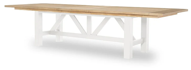Legacy Classic Trisha Yearwood Trestle Dining Table in Amber and Cotton TY4424-222