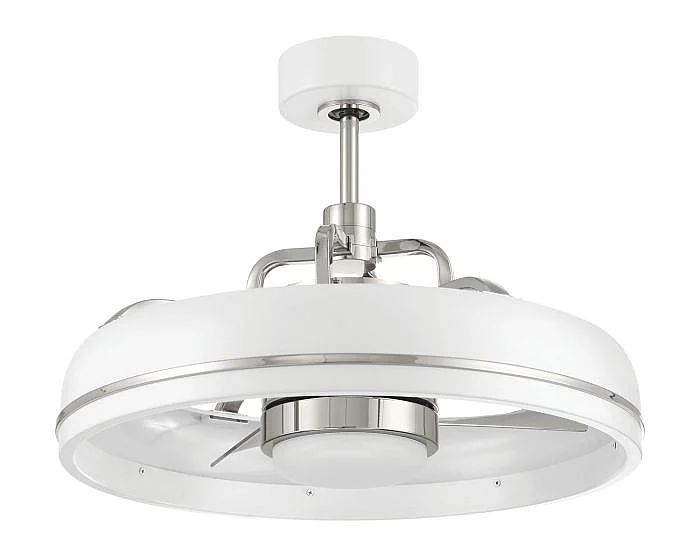 Craftmade Taylor 20" 3-Blade Ceiling Fan in White/Polished Nickel TYL24WPLN3-NWF