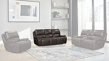 New Classic Brookings Sofa w/ Power Headrest & Footrest in Charcoal Gray U093-30P2-CHG