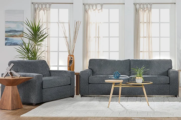 New Classic Kylo 2pc Living Room Set in Ash Gray