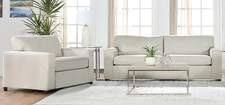 New Classic Kylo 2pc Living Room Set in Chiffon Natural