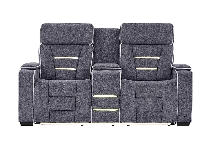 Global Furniture U1895 Power Reclining Loveseat in Grey U1895-GREY-P2 CRLS