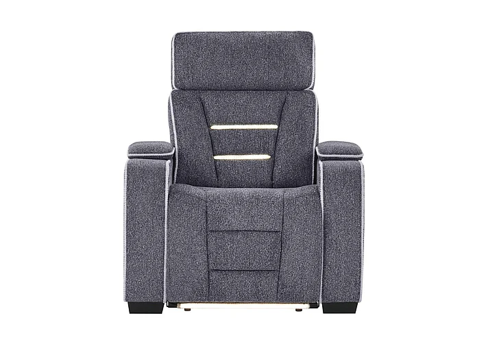 Global Furniture U1895 Power Recliner in Dark Grey U1895-GREY-P2 R