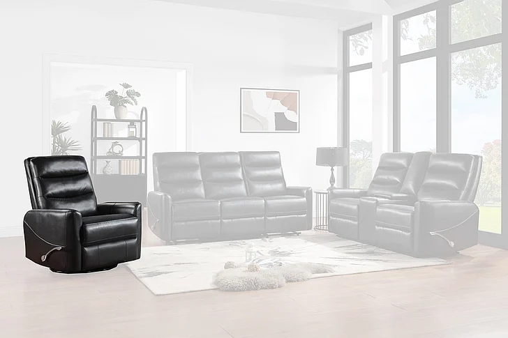 New Classic Takami Swivel Recliner - Black U2518-14-BLK