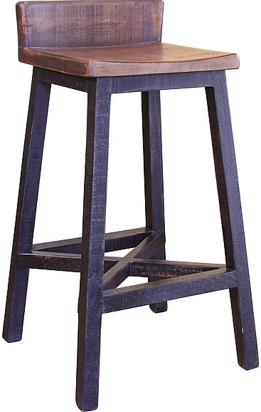 IFD Pueblo 30" Stool in Black (Set of 2) IFD370BS30