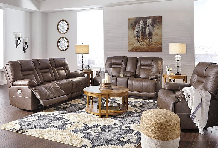 Wurstrow 2-Piece Power Reclining Living Room Set in Umber