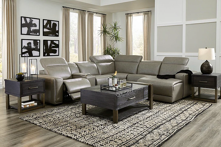 Correze 6-Piece Power Reclining Sectional in Gray U94202S5