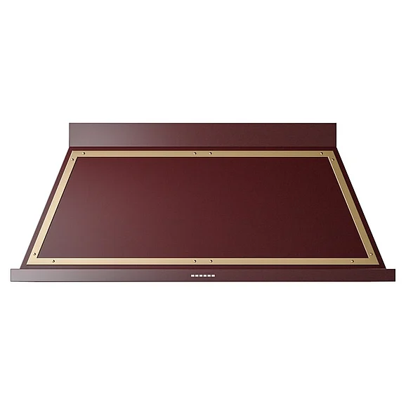 ILVE Nostalgie II Noblesse 60 inch Range Hood with 600 CFM in Burgundy UANB60BUG