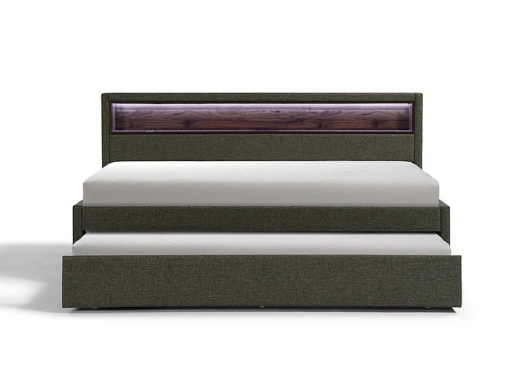 Intercon Furniture Jackson Twin Daybed w/Trundle in Espresso Fabric UB-DB-JCKTWN-ESP-C