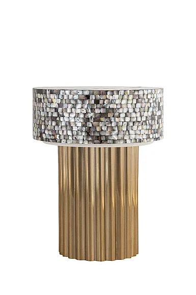 Galaxy Home ET 1207-16 End Table in Gold 601955552219