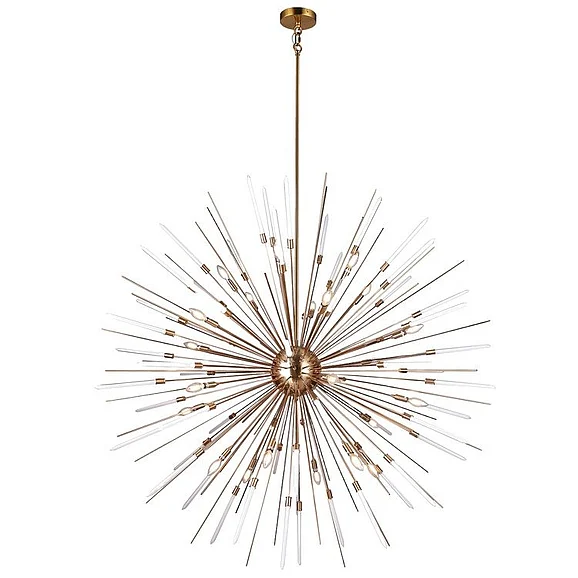Vinci Lighting Drake Chandelier in Aged Brass with White Glass C1084-60"AB/WH