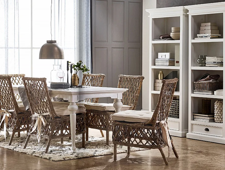 Nova Solo Provence 7pc Dining Room Set in White
