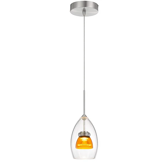 Cal Lighting LED Glass Mini Pendant UP-128-CL-AMBCL