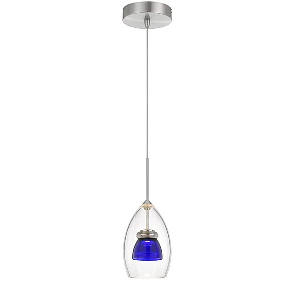 Cal Lighting LED Glass Mini Pendant UP-128-CL-BLUCL