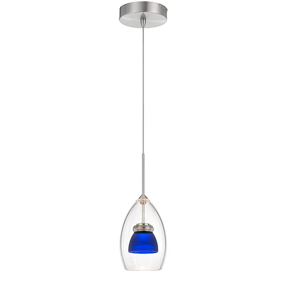 Cal Lighting LED Glass Mini Pendant UP-128-CL-BLUFR
