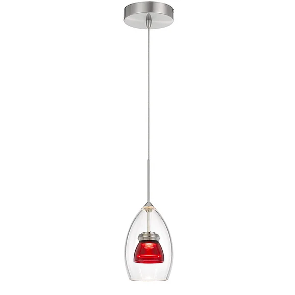 Cal Lighting LED Glass Mini Pendant UP-128-CL-REDCL