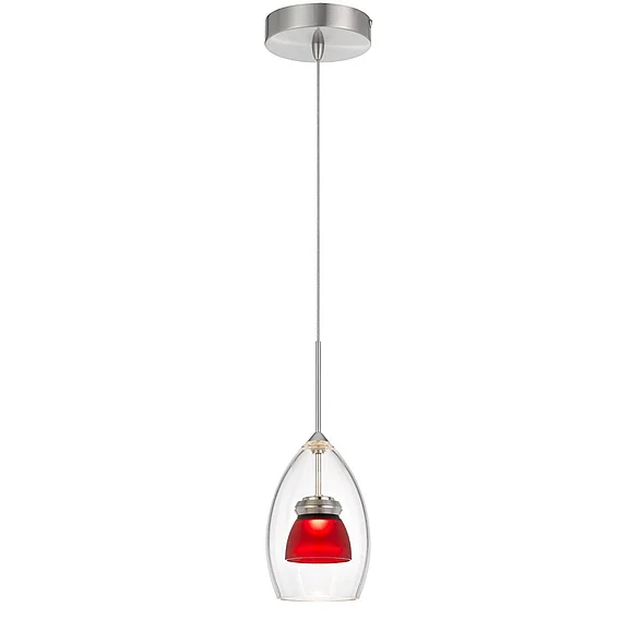Cal Lighting LED Glass Mini Pendant UP-128-CL-REDFR