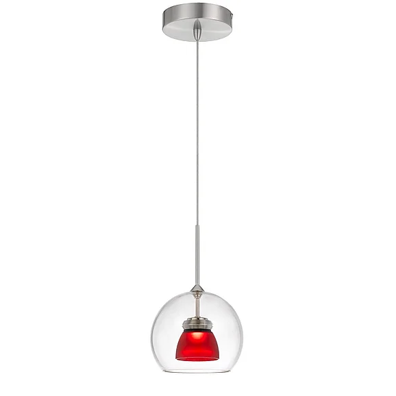 Cal Lighting LED Glass Mini Pendant UP-335-CL-REDFR