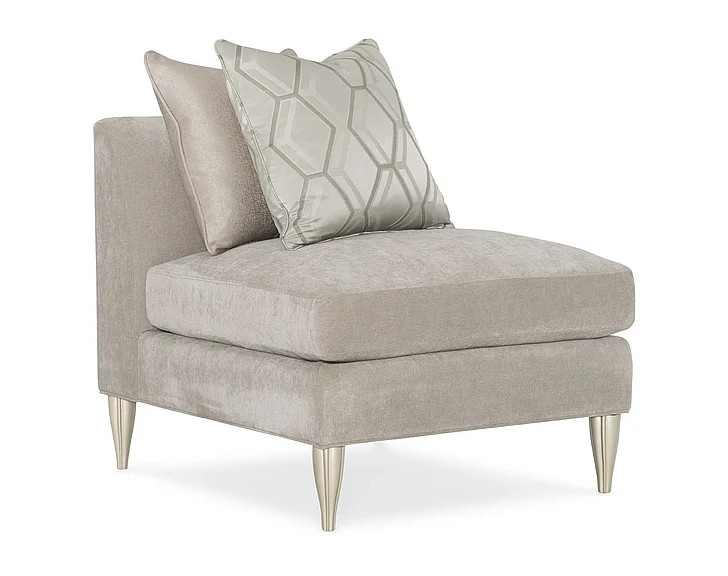 Caracole Furniture Upholstery Fret Knot Armless Chair UPH-019-AC1-B CLOSEOUT