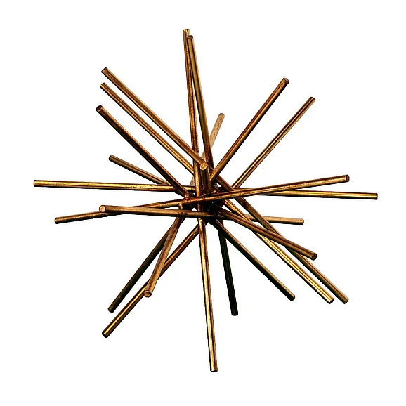 Worlds Away Urchin 12" Iron Asterisk in Gold Leaf URCHIN G12