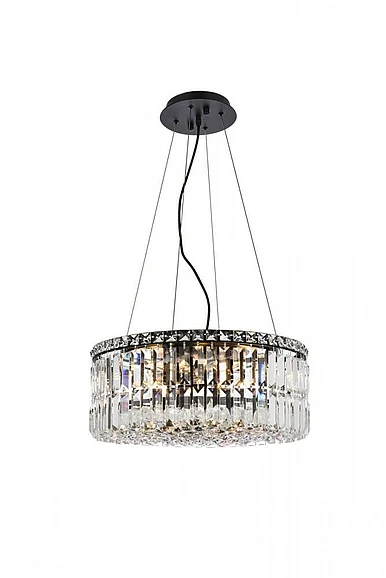 Elegant Maxime 20 In. Black Chandelier V2030D20BK/RC