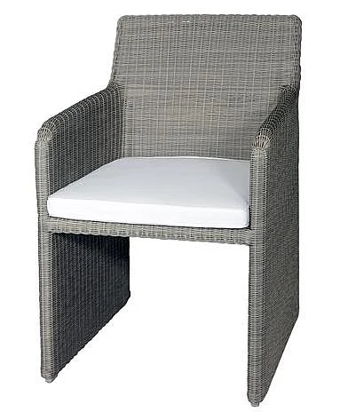 Artesia Lucas Outdoor Dining Arm Chair in White (Set of 2) V3-LUCAS-CH