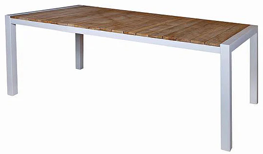 Artesia Martin 78'' Dining Table in Teak with White V3-MARTIN-200