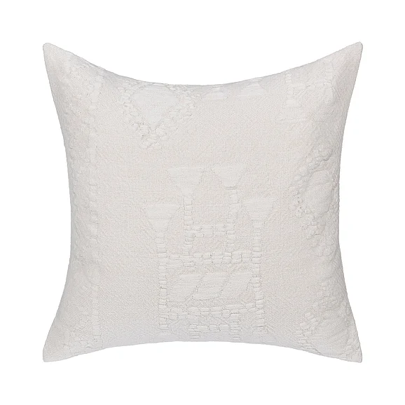 Classic Home Abbey Linen Blend Throw Pillow in Ivory V320053