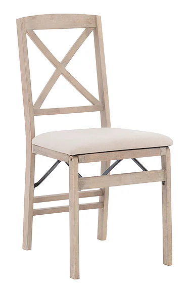 Linon Triena X-Back Foldng Chair (Set of 2) FD37GWASH02ASU