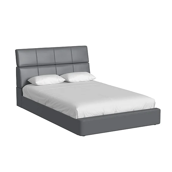 Elements International Valari Full Bed in Grey PU UB-12820-3-FBB