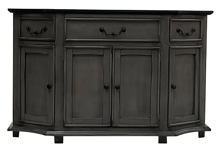 Split Nickel Valentina 3 Drawer 4 Door Console V-VALENTINA-3D4DC | COV54