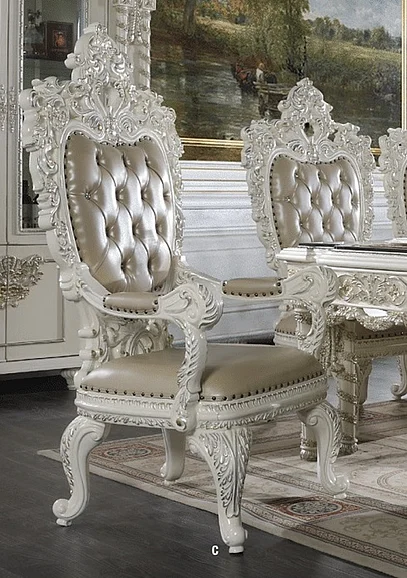 Acme Furniture Vanaheim Arm Chair (Set of 2) in Antique White DN00680