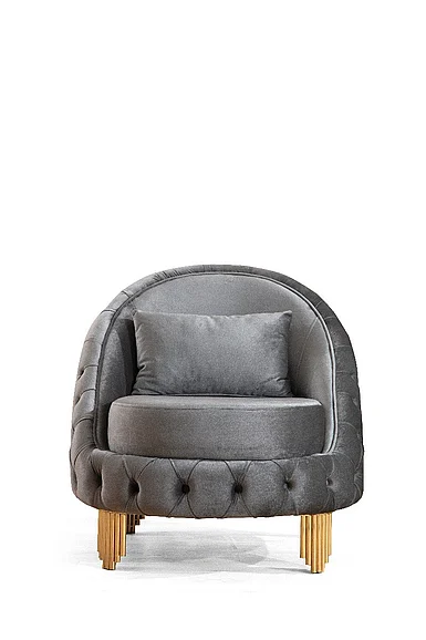 Galaxy Home Vanessa Chair in Gray 698781389249